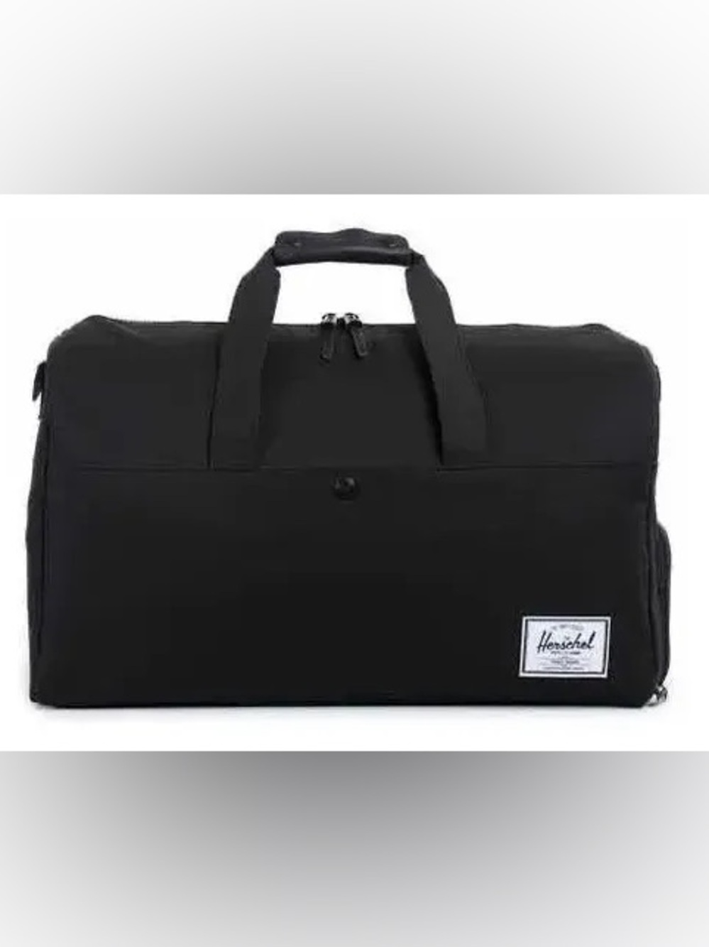 Herschel Black Spacious Travel Duffel Bag - Men's Carryall with shoe compartment